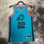 NBA 22 Ayton Phoenix Suns 22-23 city Maillot bleu imprimé